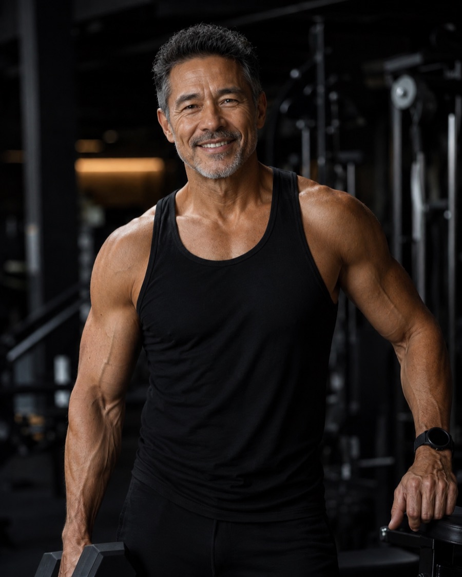 A fit, confident man in the gym